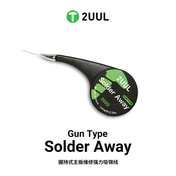 2UUL DW21 Solder Away (Gun Type) 2020 Desoldering Wick سیم قلع کش حلزونی 2UUL DW21