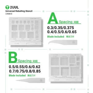 شابلون یونیورسال 2UUL BG02 Stencil AB