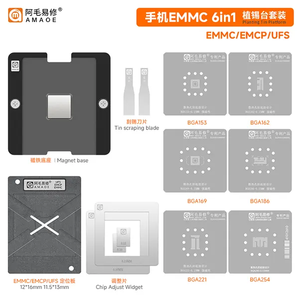 main شابلون مگنتی هارد اندروید AMAOE EMMC 6 in 1